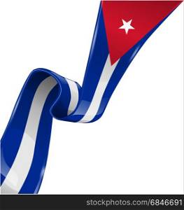 cuba ribbon flag on white background [Convertito]. cuba ribbon flag on white background. cuba ribbon flag on white background