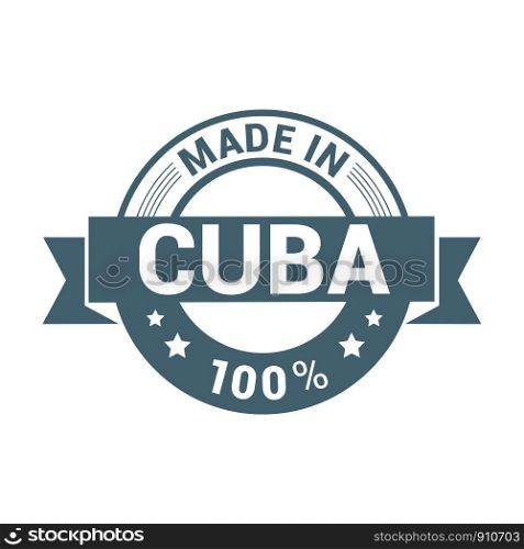 Cuba stamp design vector