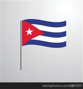 Cuba waving Flag