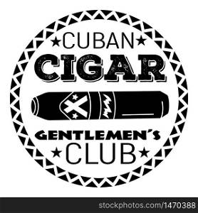 Cuban cigar club logo. Simple illustration of cuban cigar club vector logo for web design isolated on white background. Cuban cigar club logo, simple style