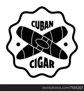 Cuban cigar logo. Simple illustration of cuban cigar vector logo for web design isolated on white background. Cuban cigar logo, simple style