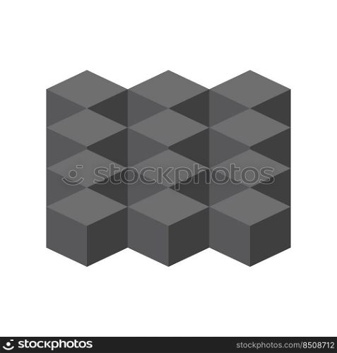 Cube 3d style abstract logo design vector icon 