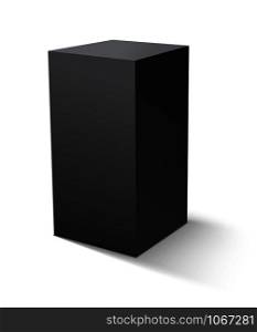 Cube black icon. Template for your design. Vector illustration.