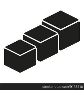 Cube blockchain icon simple vector. Chain block. Finance digital. Cube blockchain icon simple vector. Chain block