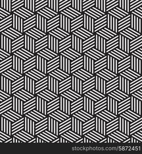 Cube bold pattern background. Vector background black and white.