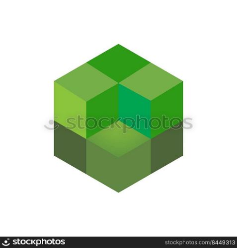 Cube business vector icon illustration