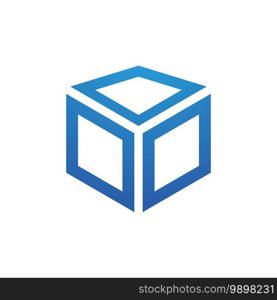 Cube business vector icon illustration