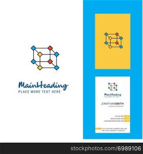 Cube Creative Logo and business card. vertical Design Vector