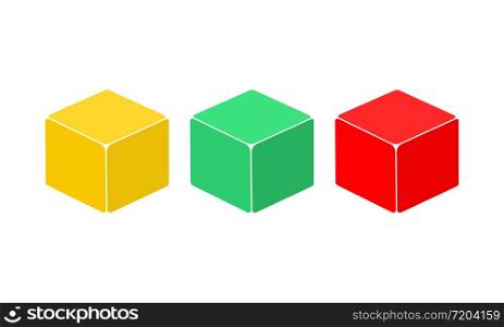 Cube for web and Apps or box, package icon in modern colour design concept on isolated white background. EPS 10 vector. Cube for web and Apps or box, package icon in modern colour design concept on isolated white background. EPS 10 vector.