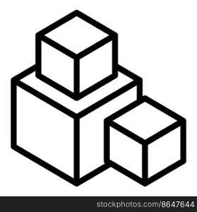 Cube games icon outline vector. Motor fine. Game preschool. Cube games icon outline vector. Motor fine