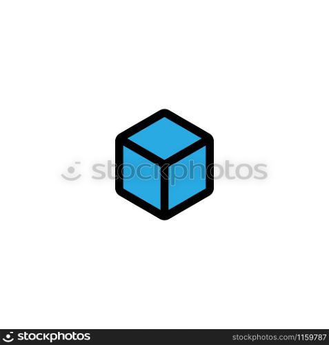 Cube graphic design template vector isolated illustration. Cube graphic design template vector isolated