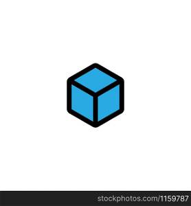 Cube graphic design template vector isolated illustration. Cube graphic design template vector isolated