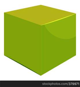 Cube icon. Cartoon illustration of cube vector icon for web. Cube icon, cartoon style