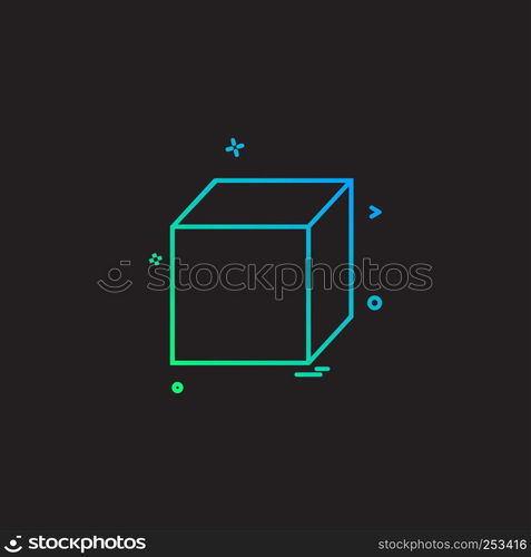 Cube icon design vector