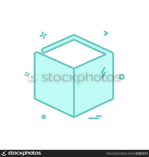 Cube icon design vector