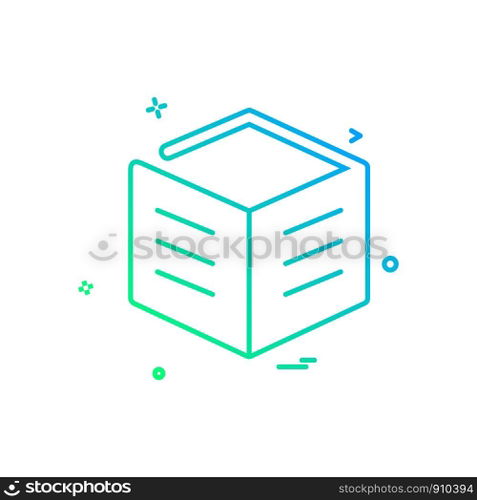 Cube icon design vector