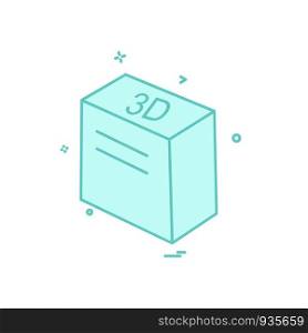 Cube icon design vector