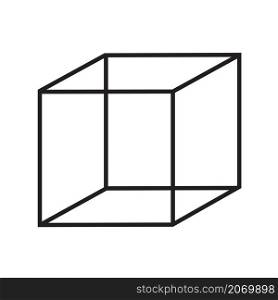 Cube icon. Geometric figure. Business background. Box symbol. Creative logo. Line art. Vector illustration. Stock image. EPS 10.. Cube icon. Geometric figure. Business background. Box symbol. Creative logo. Line art. Vector illustration. Stock image.
