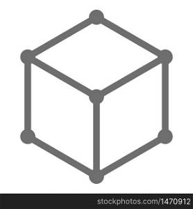 Cube icon. Isometric of cube vector icon for web design isolated on white background. Cube icon, isometric style
