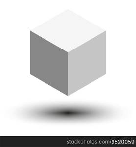 Cube icon with perspective. 3d model of a cube. Vector illustration. EPS 10. Stock image.. Cube icon with perspective. 3d model of a cube. Vector illustration. EPS 10.