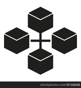 Cube matrix icon simple vector. Finance data. Digital future. Cube matrix icon simple vector. Finance data