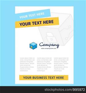 Cube Title Page Design for Company profile ,annual report, presentations, leaflet, Brochure Vector Background
