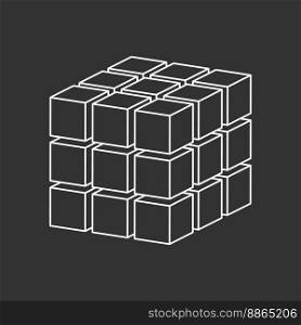 cubes simple logo concept on a black background. cubes simple logo concept