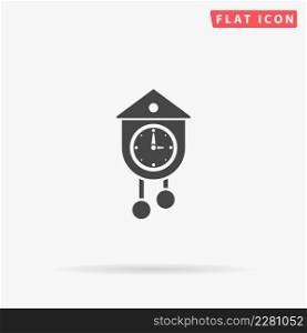 Cuckoo clock flat vector icon. Hand drawn style design illustrations.. Cuckoo clock flat vector icon