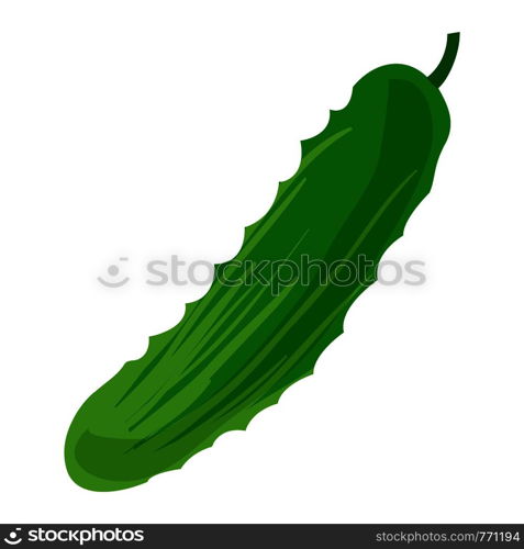 Cucumber icon. Cartoon of cucumber vector icon for web design isolated on white background. Cucumber icon, cartoon style