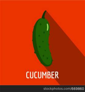 Cucumber icon. Flat illustration of cucumber vector icon for web. Cucumber icon, flat style.