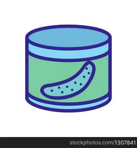 cucumber in the canned icon vector. cucumber in the canned sign. color isolated symbol illustration. cucumber in the canned icon vector outline illustration