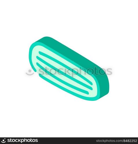 cucumber with stripes isometric icon vector. cucumber with stripes sign. isolated symbol illustration. cucumber with stripes isometric icon vector illustration