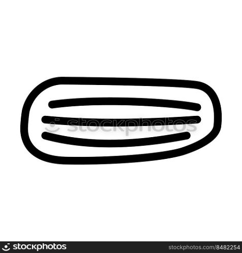 cucumber with stripes line icon vector. cucumber with stripes sign. isolated contour symbol black illustration. cucumber with stripes line icon vector illustration