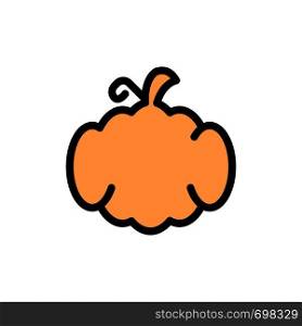 Cucurbit, Halloween, Pumpkin, Canada Flat Color Icon. Vector icon banner Template