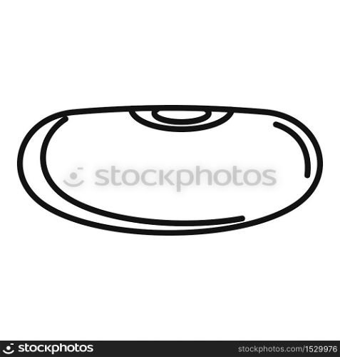 Cuisine kidney bean icon. Outline cuisine kidney bean vector icon for web design isolated on white background. Cuisine kidney bean icon, outline style