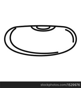 Cuisine kidney bean icon. Outline cuisine kidney bean vector icon for web design isolated on white background. Cuisine kidney bean icon, outline style