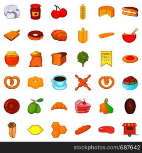 Culinary icons set. Cartoon style of 36 culinary vector icons for web isolated on white background. Culinary icons set, cartoon style