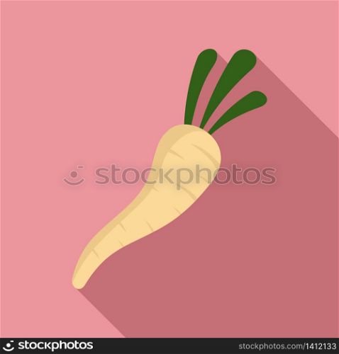 Culinary parsnip icon. Flat illustration of culinary parsnip vector icon for web design. Culinary parsnip icon, flat style