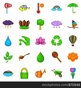 Cultivation icons set. Cartoon set of 25 cultivation vector icons for web isolated on white background. Cultivation icons set, cartoon style