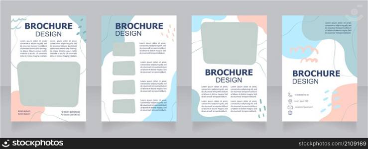 Cultural tourism promo blank brochure design. Template set with copy space for text. Premade corporate reports collection. Editable 4 paper pages. Tahoma, Myriad Pro, Arial fonts used. Cultural tourism promo blank brochure design