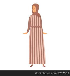 Culture cloth icon cartoon vector. Muslim fashion. Arab girl. Culture cloth icon cartoon vector. Muslim fashion