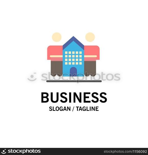 Culture, Friendly, Friends, Home, Life Business Logo Template. Flat Color