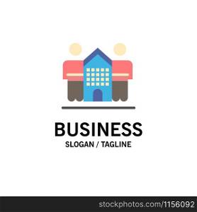 Culture, Friendly, Friends, Home, Life Business Logo Template. Flat Color
