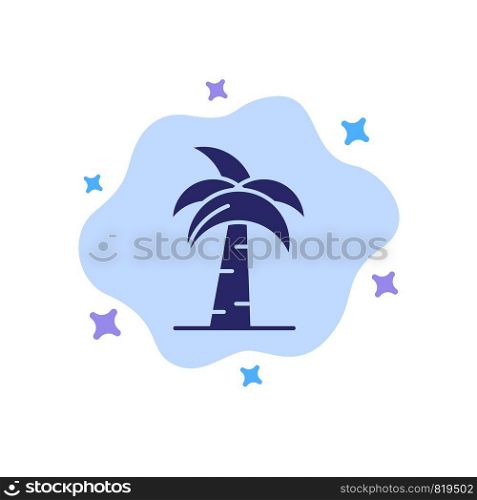 Culture, Global, India, Indian, Palm Tree, Srilanka, Tree Blue Icon on Abstract Cloud Background