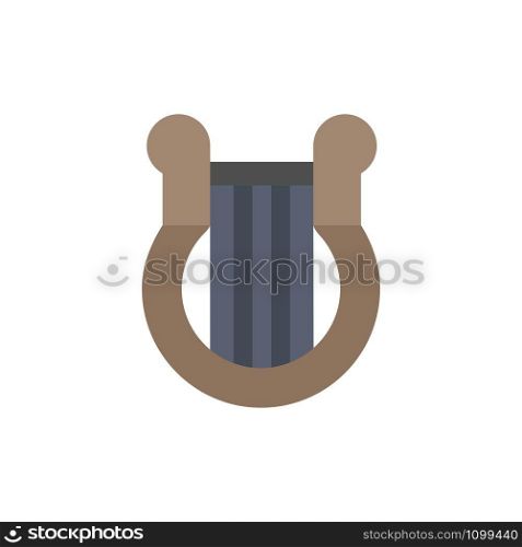 Culture, Greece, Harp, History, Nation Flat Color Icon. Vector icon banner Template