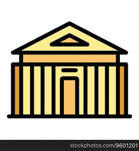 Culture opera house icon outline vector. City world. Europe architecture color flat. Culture opera house icon vector flat
