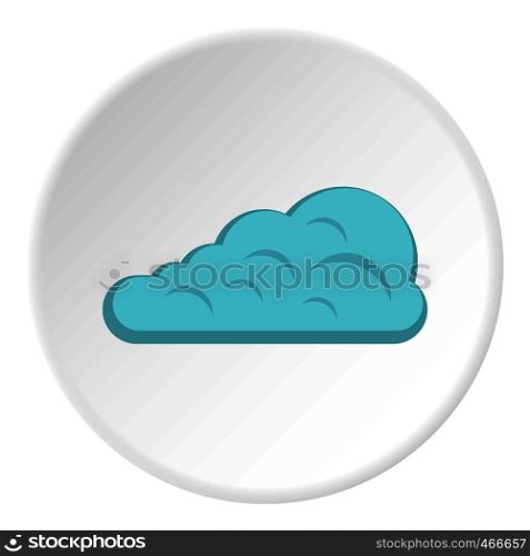 Cumulus cloud icon in flat circle isolated on white background vector illustration for web. Cumulus cloud icon circle