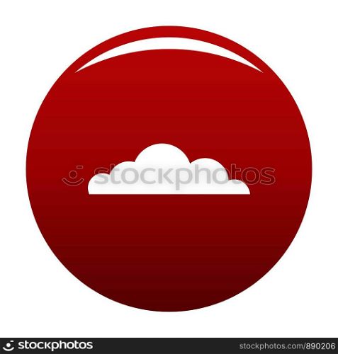 Cumulus cloud icon. Simple illustration of cumulus cloud vector icon for any design red. Cumulus cloud icon vector red