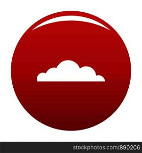 Cumulus cloud icon. Simple illustration of cumulus cloud vector icon for any design red. Cumulus cloud icon vector red