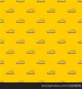 Cumulus cloud pattern seamless vector repeat geometric yellow for any design. Cumulus cloud pattern vector